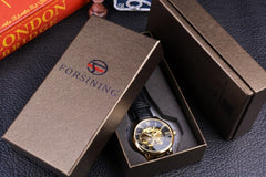 Forsining Men’s Vintage Hollow Mechanical Watch