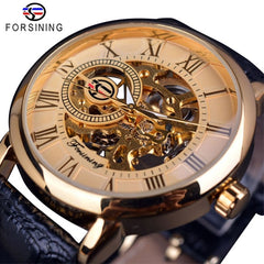 Forsining Men’s Vintage Hollow Mechanical Watch
