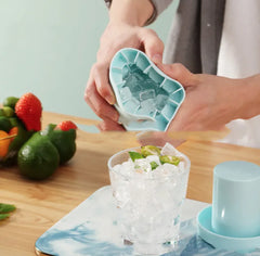 Portable 2-in-1 Ice Bucket and Cube Maker