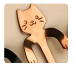 STAINLESS STEEL CAT TEASPOONS