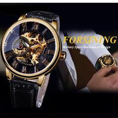 Forsining Men’s Vintage Hollow Mechanical Watch
