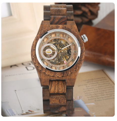 Mechanical Wooden Watch